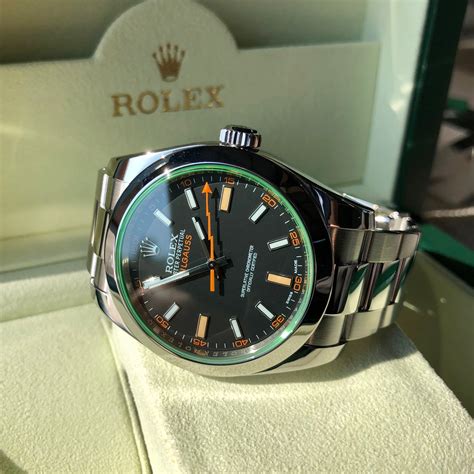 rolex milgauss green face